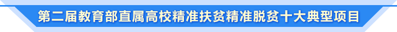 第二屆教育部直屬高校精準(zhǔn)扶貧精準(zhǔn)脫貧十大典型項(xiàng)目